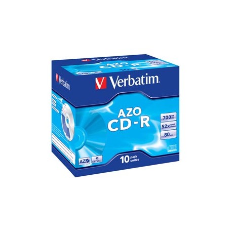 Verbatim - Scatola 10 CD-R DataLife Plus - Jewel Case - 1X-52X - serigrafata crystal - 43327 - 700MB