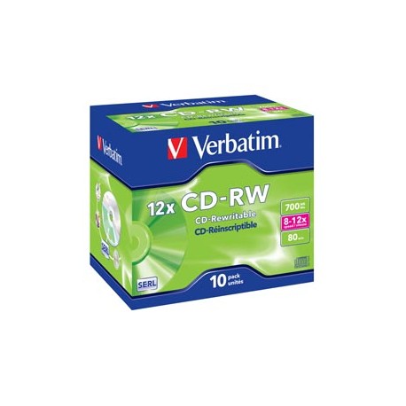 Verbatim - Scatola 10 CD-RW DataLife Plus - 8X-10X - serigrafato - 43148 - 700MB