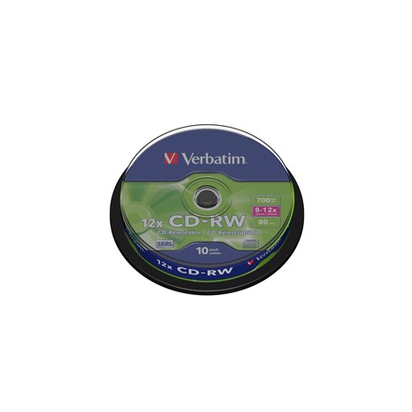 Verbatim - Scatola 10 CD-RW DataLife Plus - 8X-10X - serigrafato - 43480 - 700MB