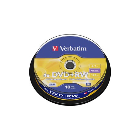 Verbatim - Scatola 10 DVD+RW - 43488 - 4,7GB