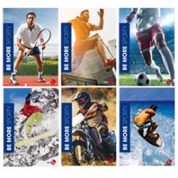 Maxiquaderno Be More Sport - A4 - 36+2 fogli - 100 gr - 1 rigo c/margine - BM