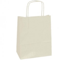 Shopper Twisted - maniglie cordino - 45 x 15 x 50 cm - carta kraft - avorio - Mainetti Bags - conf. 25 sacchetti