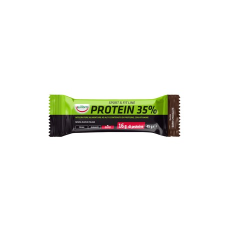 Integratore Sport & Fit Line Protein 35% - gusto dark chocolate - 45 gr - Equilibra