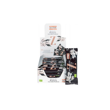 Barretta di riso - zenzero/cioccolato fondente - 30 gr - Fior di loto