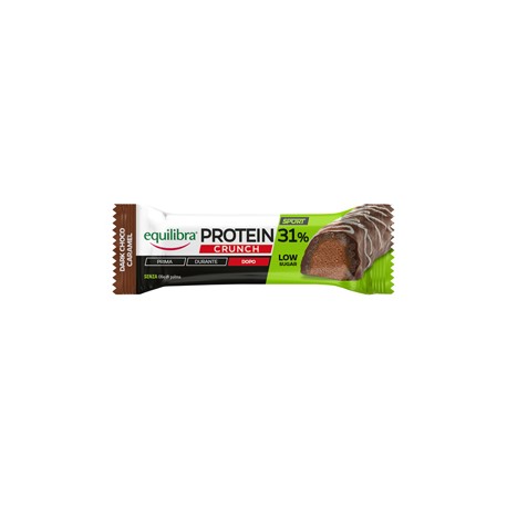 Barretta Protein 31% Low Sugar Crunch - dark choco caramello - 40 gr - Equilibra