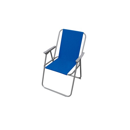 Sedia pieghevole Relax - 76 x 47 x 53 cm - acciaio verniciato/PVC - blu - Garden Friend
