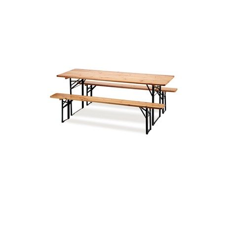 Set birra pieghevole - legno/verde scuro - Garden Friend - set 3 elementi