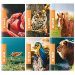 Maxiquaderno Be More Wild - A4 - 1 rigo - 36+2 fogli - 100 gr - BM