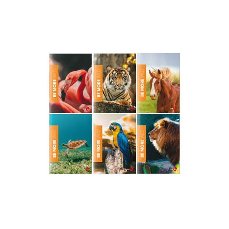 Maxiquaderno Be More Wild - A4 - 1 rigo - 36+2 fogli - 100 gr - BM