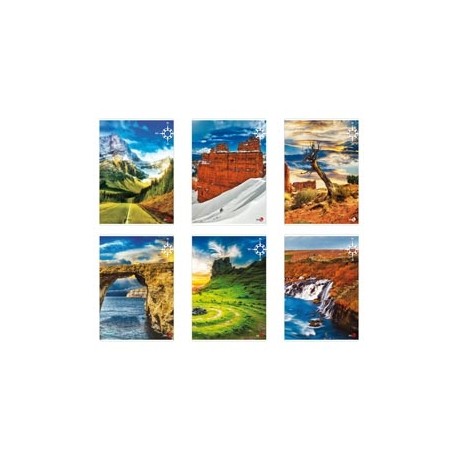 Maxiquaderno Paesaggi fantasia - A4 - 5 mm c/margine - 40+2 fogli - 80gr - BM