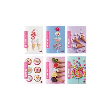 Maxiquaderno Be More Sweet - A4 - 1 rigo - 36+2 fogli - 100gr - BM