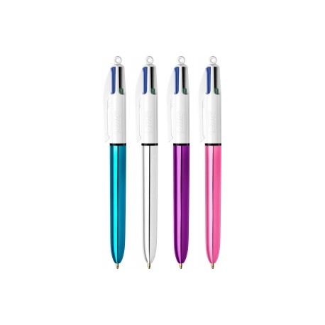 Penna 4 colori Shine - colori assortiti - Bic - expo 20 pezzi