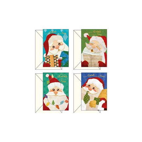 Biglietto auguri Babbo Natale - fantasie assortite - Kartos