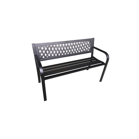 Panca da giardino Boulevard  - 75 x 50 x 120 cm - acciaio/ABS - nero - Garden Friend
