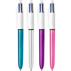 Penna 4 colori Shine - colori assortiti - Bic - expo 20 pezzi