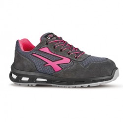 Calzatura di sicurezza Verok S1P SRC - nylon/pelle scamosciata - grigio/rosa - taglia 40 - U-Power