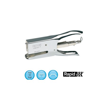 Cucitrice Rapid F1 A Pinza - Per 20 Fogli, Punti 24/6 E 26/6 Mm, Nero, Garanzia 5 Anni - Foto 12