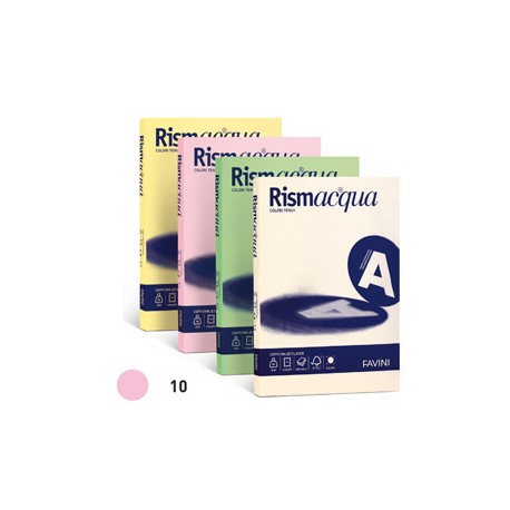 Cartoncino Favini Rismacqua Rosa - 50 Fogli A4 200gr/m&sup2; - Made In Italy, Ecologico